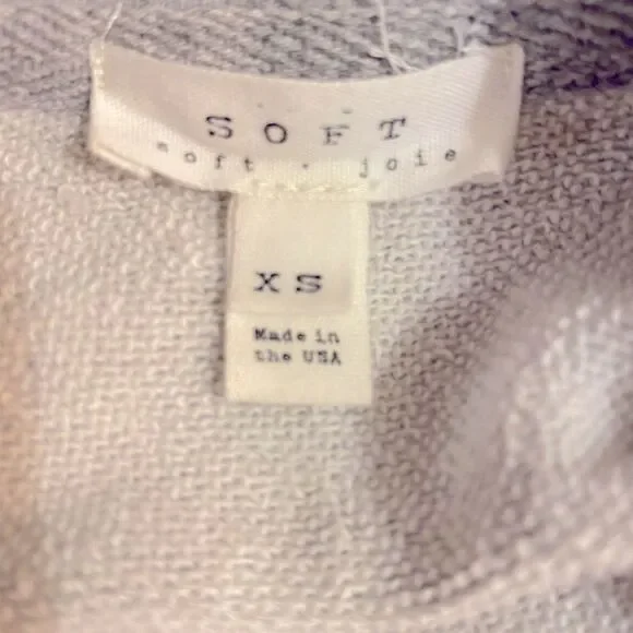 Soft Joie Lace up Sweatshirt - XS ash gray Cotton /elastane , NWOT - Picture 3 of 6